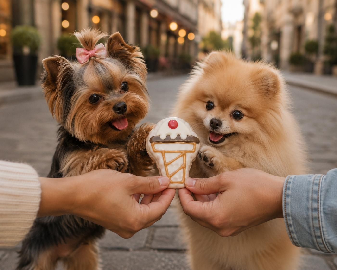 Dogs enjoying Barksys Pawfers